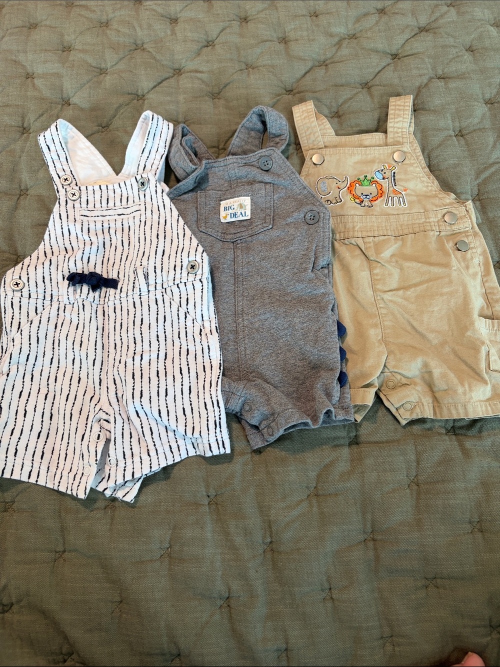 Bundle of 3 Baby Overalls - 3-6/6 months